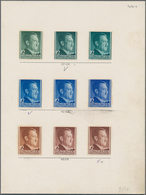 01393 Dt. Besetzung II WK - Generalgouvernement: 1941, Neun Verschiedene PROBEDRUCKE (9 Colour Proofs) Der - Ocupación 1938 – 45