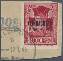 01408 Feldpostmarken: 1944, Weihnachtsmarke Auf Kleinem Briefstück, Verstümmeltes W In WEIHNACHTEN, Entwer - Andere & Zonder Classificatie