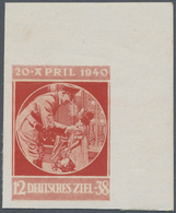 01414 Kriegs- Und Propagandafälschungen: 1940, 12 + 38 Pfg. "Geburtstag Adolf Hitler", Sogenannte Spitler- - Autres & Non Classés