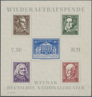 01423 Sowjetische Zone - Thüringen: 1946, Theaterblock Mit Wz. YZ "Stufen Steil Steigend" (von Der Rücksei - Other & Unclassified