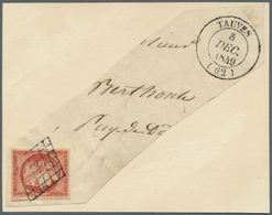 01449 Frankreich: 1849, 1 Fr. Vivid-vermillion In Extremely Bright Colour, Very Fresh And All Around Wide - Gebruikt