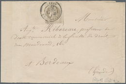 01479 Frankreich: 1870, 4 C Grey, Report 1, Huge Margins Including A Wide Sheet Margin At Left, Tied By Do - Used Stamps