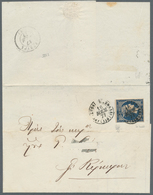 01499 Griechenland: 1875/80: 20 Lepta Deep Blue On Cream With Figures On Reverse In Ultramarine, Variety F - Covers & Documents