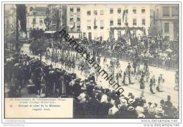 Delcampe - 75e Anniversaire De L'Indépendance Belge - Grande Cortège Historique - Groupe Et Char De La Moisson - Feiern, Ereignisse