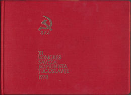 01523 Jugoslawien: 1978, 11th Congress Of Yugoslavian Communist Federation, Presentation Book With Red Har - Lettres & Documents