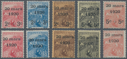 01545 Monaco: 1920, Royal Wedding, Complete Set Of Ten Values, Fresh Colours, Well Perforated, Mint O.g. W - Neufs