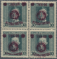 01557 Polen: "1918/1919: Second Lublin Issue 10 Hal On 30 Heller Green Grey With Inverted Violett Overprin - Covers & Documents