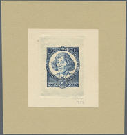 01569 Polen: 1952: Project Of An Unissued Stamp "Nikolaus Kopernikus" 80 Gr Dark Grey Blue, Signed By The - Briefe U. Dokumente