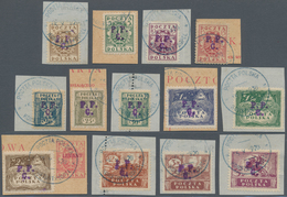 01571 Polen - Post In Der Levante: "1920: Complete Set Of 13 Stamps With Hand Overprints "P.P.C." (Postes - Levant (Turquía)