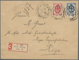 01600 Russland: 1902 7 Kop. Deep Blue On Vertical Laid Paper, IMPERFORATED And BACKGROUND SHIFTED (6½mm To - Neufs