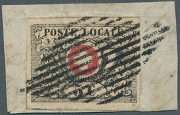 01615 Schweiz: 1850, 5 C. "WAAD" (Mi.Nr. 2), Breitrandiges Kabinettstück Auf Briefstück Mit Dekorativer Ei - Nuevos