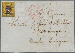 01623 Schweiz: 1850 Rayon II 10 Rp. Schwarz/rot/gelbocker, Sogenannte "Tabakbraun", Type 40 Vom Stein A1-U - Nuevos