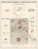 01633 Spanien: 1743-1889 "CORREOS CERTIFICADO - REGISTERED MAIL": The Famous And Specialized 'Almany' Coll - Usados