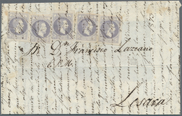 01659 Spanien: 1874, Carlos VII, Carliste Issue 1 Real Violet (5) Canc. Handwritten 5th October 1874 On Fo - Used Stamps