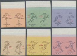 01701 Triest - Zone B: 1952, Olympic Games Helsinki, 5d. To 100d., Complete Set In IMPERFORATE Top Margina - Ungebraucht