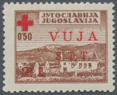 01703 Triest - Zone B - Zwangszuschlagsmarken: 1948, 2l. On 0.50d. Brown/red With RED Overprint, Unmounted - Revenue Stamps