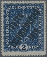 01712 Tschechoslowakei: 1919, "Posta Ceskoslovensko" Overprints, 2kr. Dark Ultramarine, Type I, Size 25:30 - Brieven En Documenten