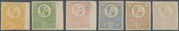 01730 Ungarn: 1871, 2 Kr - 25 Kr Franz-Josef, Lithographed Printing, Complete Imperforated Proof Set, Mint - Lettres & Documents