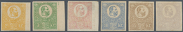01730 Ungarn: 1871, 2 Kr - 25 Kr Franz-Josef, Lithographed Printing, Complete Imperforated Proof Set, Mint - Cartas & Documentos