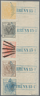 01800 Österreich: 1850: 1 - 9 Kr. Die 5 Werte Der Ersten Ausgabe Auf Naturbelassenem, Unterklebtem Aktenst - Nuevos