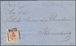 01808 Österreich: 1850/1854, 3 Kr Hellrot, Maschinenpapier Type IIIb, Allseits Breit- Bis überrandig, Einz - Ungebraucht