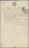 01809 Österreich: 1850/1854, 3 Kr Rosarot, Maschinenpapier, Type III B, In Mischfrankatur Zusammen Mit Ein - Unused Stamps