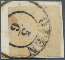 01822 Österreich: 1851, Zeitungsmarke 6 Kreuzer Braunorange, Type I B, Sogenannter "GELBER MERKUR", Entwer - Unused Stamps