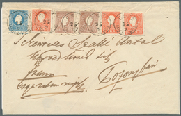 01834 Österreich: 1858, 3x 5 Kreuzer Rot, 2x 10 Kreuzer Braun Vorderseitig Und 1x Rückseitig, Sowie 15 Kre - Nuevos