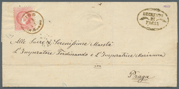 01844 Österreich: 1867, 5 Kr Rosa Auf Brief Mit Braunrotem Trentino-K1 ''VIGO IN FASSA 21/11 (1872)'' Und Ov - Neufs