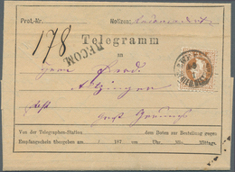 01846 Österreich: 1875: EINGESCHRIEBENES TELEGRAMM Zwischen Prag Und Zwettel, Frankiert Mit 'Franz Josef' - Neufs