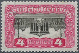 01851 Österreich: 1919/1921, 4 Kr. Rosa/schwarz, Freimarke Mit Kopfstehendem Mittelstück, Ungestempelt, Ta - Nuevos
