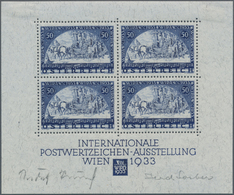 01854 Österreich: 1933, WIPA-Block, Ungebraucht Mit Dazugehörigem WIPA Originalumschlag, Block-Marken Post - Neufs