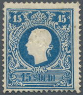 01885 Österreich - Lombardei Und Venetien: 1859, 15 S Blau, Type I, Sehr Farbfrisch Und Postfrisch In Tade - Lombardije-Venetië