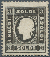 01887 Österreich - Lombardei Und Venetien: 1859, 3 Kr Schwarz, Type II, Gut Gezähnt Und Farbfrisch, Voller - Lombardije-Venetië