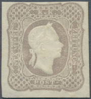 01897 Österreich - Lombardei Und Venetien - Zeitungsmarken: 1861, Österreich, (1,05 S) Rosagrau (grigio Ro - Lombardo-Vénétie