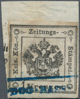 01902 Österreich - Lombardei Und Venetien - Zeitungsstempelmarken: 1858 Zeitungsstempelmarke 1 Kr. Schwarz - Lombardo-Venetien