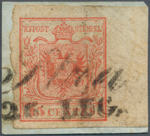 01915 Österreich - Lombardei Und Venetien - Stempel: 1850: STRA, Schreibschrift (Sassone R1) Auf 15 C Rand - Lombardije-Venetië