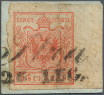 01915 Österreich - Lombardei Und Venetien - Stempel: 1850: STRA, Schreibschrift (Sassone R1) Auf 15 C Rand - Lombardy-Venetia