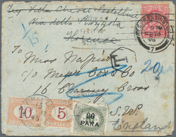 01924 Österreichische Post In Der Levante - Portomarken: 1908, Grossbritannien, 1 D Karmin König Edward VI - Levant Autrichien