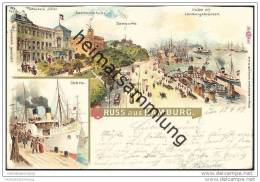Delcampe - Hamburg - St. Pauli - Wiezels Hotel - Schiff Cobro - Landungsbrücken - Hafen - Mitte