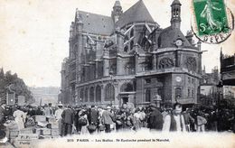 Delcampe - Paris. Les Halles. St Eustache Pendant Le Marché. - Paris (01)