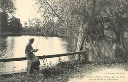 Delcampe - D-18-828 : ANET. LE PECHEUR A LA LIGNE PRES DU MOULIN DE LA BARILLETTE - Anet