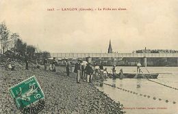 Delcampe - D-18-840 : LANGON. PECHE AUX ALOSES. - Langon