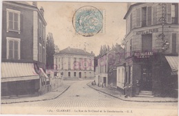 Delcampe - CLAMART  La Rue De Saint Cloud Et La Gendarmerie - Clamart