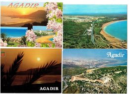 Delcampe - Lot 4 Cpm - Maroc - Agadir - Coucher De Soleil Vue Aérienne Vue Générale - Agadir