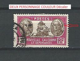 VARIÉTÉS 1928 / 1938 N° 158 FRANCE EX COLONIES NOUVELLES CALÉDONIE BOUGAINVILLE ET LA PEROUSE  3F OBLITÉRÉ DOS CHARNIÈRE - Usati