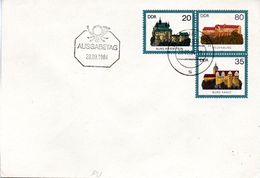 (FC5) DDR Amtl. GZS-Umschlag U1  20(Pf)neben 80(Pf)darunter 35(Pf)mehrfarbig "Burgen Der DDR" ESSt 28.9.84 Berlin - Covers - Used