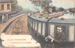 16-ANGOULÊME- JE PART D'ANGOULÊME ET VOUS ENVOIE MES AMITIES - Angouleme