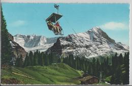 Delcampe - Grindelwald, Firstbahn Mit Eiger Und Fiescherwand, Animee - Photo: Wehrli - Grindelwald