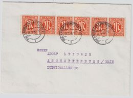 1946, 8 Pfg. 6er Streifen, Portogerecht , Vielfach-Mef ! , #a742 - Cartas & Documentos